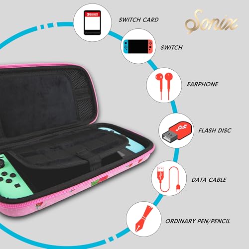 Sonix Carrying Case for Nintendo Switch 1, Protective Travel Case | Wild Strawberries - color: Wild Strawberries