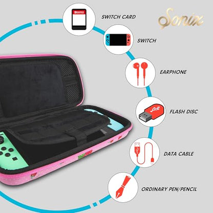 Sonix Carrying Case for Nintendo Switch 1, Protective Travel Case | Wild Strawberries - color: Wild Strawberries