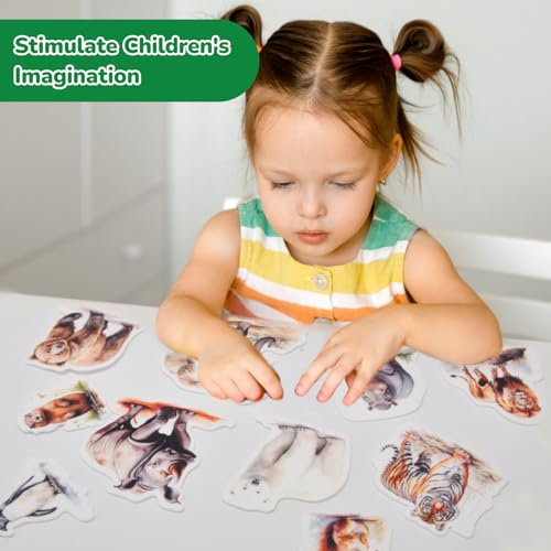 CHEFAN Jungle Animal Felt Board Story Pieces, Flannel Figures Precut Graph Wild Zoo Animals Themed for Preschool Early Learning Storytelling - 24 Pcs - color: C-animals