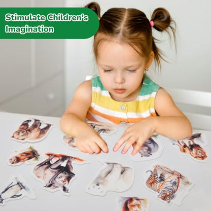 CHEFAN Jungle Animal Felt Board Story Pieces, Flannel Figures Precut Graph Wild Zoo Animals Themed for Preschool Early Learning Storytelling - 24 Pcs - color: C-animals