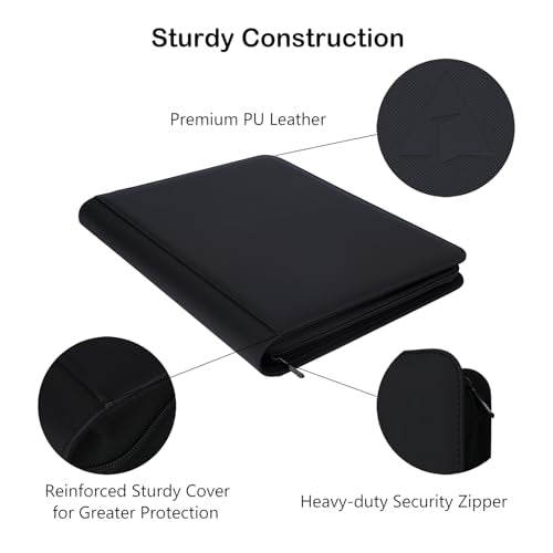 Top loader Binder, Holds 432 Top Loaders, 9 Pockets Top Loader Binder with Sleeves for Cards in 3'' x 4'' Top loaders - color: Black