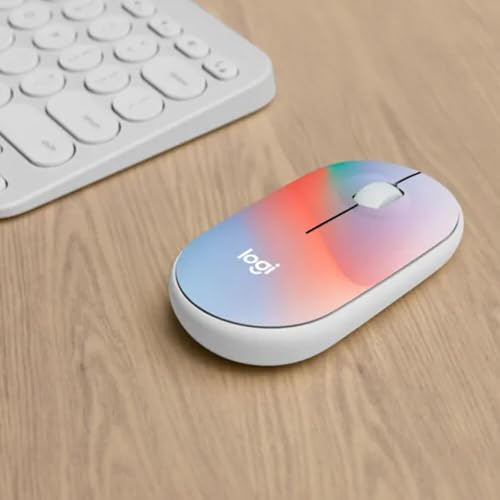 Logitech M340 Compact Ambidextrous Silent Wireless Mouse - Sheer Dream | Silent clicks, with 2.4 GHz USB-A Nano Receiver, 3 non-customizable buttons, 18-months battery, Windows Mac Chrome compatible - color: Sheer Dream
