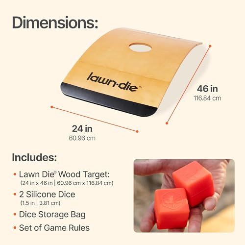 Lawn Die Toss Game Board, Outdoor Yard Games for Adults, 24" x 46" - style: Single Board