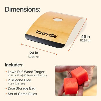 Lawn Die Toss Game Board, Outdoor Yard Games for Adults, 24" x 46" - style: Single Board