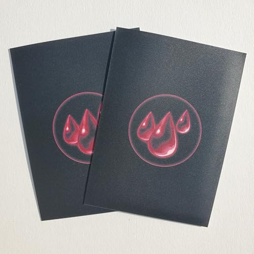 Elements I - Blood - 100 Textured Matte TCG Card Sleeves - Fits Magic MTG Commander Pokemon and Other Card Games - Playing Card Sleeves - style: Blood