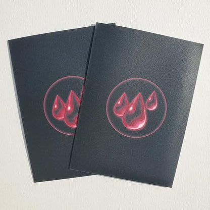 Elements I - Blood - 100 Textured Matte TCG Card Sleeves - Fits Magic MTG Commander Pokemon and Other Card Games - Playing Card Sleeves - style: Blood