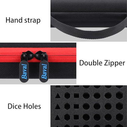 DND Dice Storage Case with Detachable dice sponge and tray | Storage of DND dice, With Detachable Dice Sponge, Sponge have separate grooves prevent collision and damage to each other - style: Rectangle Case