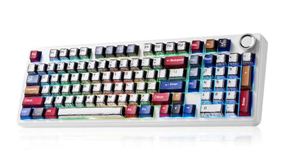 x Aula F99 Pro Mechanical Keyboard, Wireless Gaming Keyboards RGB Backlit Hot Swappable Custom Creamy Bluetooth Computer Keyboard, Tri-Mode BT5.0/2.4GHz/USB-C, Pre-lubed Switches PBT Keycaps | 99 Keys,8000mAh Rechargeable,Hot Swappable Custom,RGB Backlit,