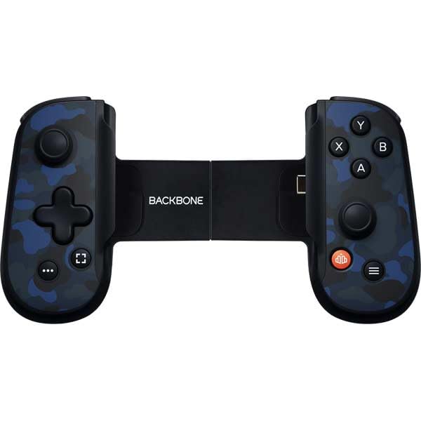 Skinit Decal Gaming Skin Compatible with Backbone One for iPhone Game Controller - Blue Street Camo Design - color: Blue - CAMBPE04