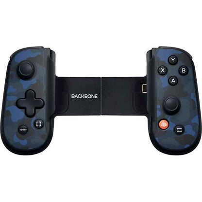 Skinit Decal Gaming Skin Compatible with Backbone One for iPhone Game Controller - Blue Street Camo Design - color: Blue - CAMBPE04
