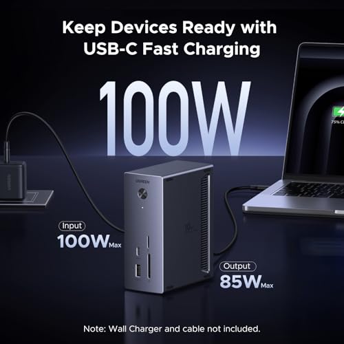 UGREEN Revodok NVMe 10-in-1 Docking Station 4K@60Hz HDMI | M.2 NVMe SSD Enclosure, 10Gbps USB-C/A, 100W PD Charging, Gigabit Ethernet, SD/TF for MacBook M5, Mac mini M4, Windows Laptop