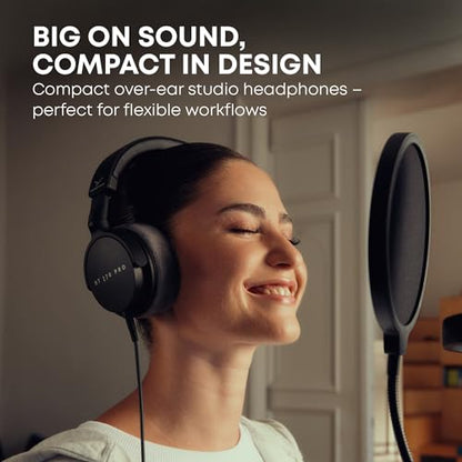beyerdynamic DT 270 PRO, Wired Headphones, Home Recording, Monitor, Stereo, 3m Cable, Black with Gray Ear Pads