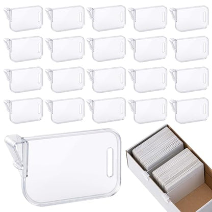 PP Trading Card Dividers Clip - Bryxium 20 Pcs Plastic Divider Cards for Storage Boxes, Game Card Box Sorting Dividers with Retaining Clips for MTG TCG Baseball and Sports Cards Organizer