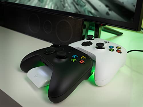 PDP Metavolt Dual Charging Station Xbox Series X|S, Xbox One Controllers | Charges 2 Controllers, Magnetic Docking, Up to 20 Hours Per Charge, LED Charging Indicator Lights, Xbox Licensed, White