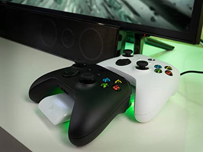 PDP Metavolt Dual Charging Station Xbox Series X|S, Xbox One Controllers | Charges 2 Controllers, Magnetic Docking, Up to 20 Hours Per Charge, LED Charging Indicator Lights, Xbox Licensed, White