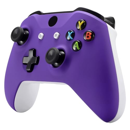 eXtremeRate Purple Soft Touch Front Housing Shell Case for Xbox One S/X Controller, Comfortable Replacement Kit Faceplate Cover for Xbox One Wireless Controller Model 1708 - color: Purple