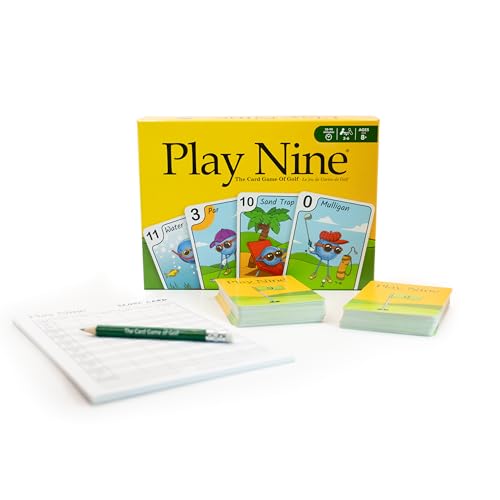 Play Nine The Card Game of Golf, Ages 8 and Up, Couples Date Night Gift, Game Night Favorite, 15 Min Gameplay, Family Friendly Card Game for Kids, Teens & Adults, Great Golf Gift