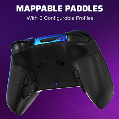 PDP Victrix Pro BFG Wireless Gaming Controller for Playstation 5 / PS5, PS4, PC, Modular Esports Gamepad, Remappable Buttons, Customizable Triggers/Paddles/D-Pad/Fightpad, PC App, Black - color: Black