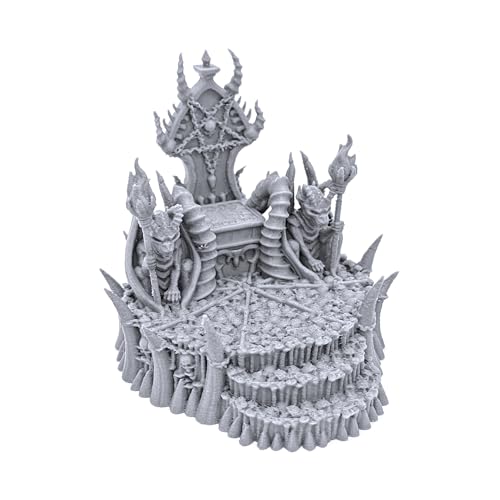 EnderToys Skull Throne by Printable Scenery, 3D Printed Tabletop RPG Scenery and Wargame Terrain 28mm Miniatures