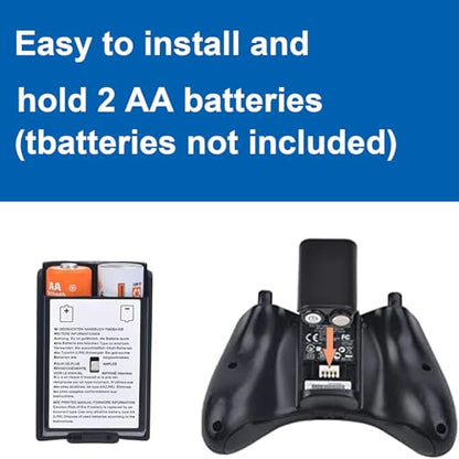 Surf turtle 4PCS Black AA Battery Back Cover Replacement Repair Parts for Wireless Game Controller