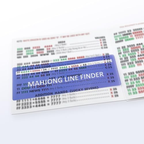 4Pack Mahjong Line Finder, Mahjong Line Reader, Mahjonngg Rules Helper | MahJong Card Guide, Mahjong Accessories and Gifts for Women (Purple) - color: Purple