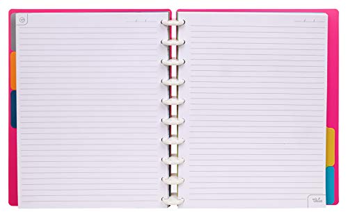 Talia Discbound Notebooks, Planner, Customizable, (90's Pink, Midsize (7.5in x 9.75in)) - color: 90's Pink, size: Midsize (7.5in x 9.75in)