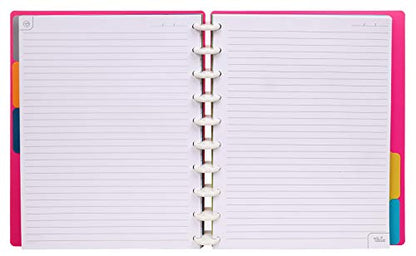Talia Discbound Notebooks, Planner, Customizable, (90's Pink, Midsize (7.5in x 9.75in)) - color: 90's Pink, size: Midsize (7.5in x 9.75in)