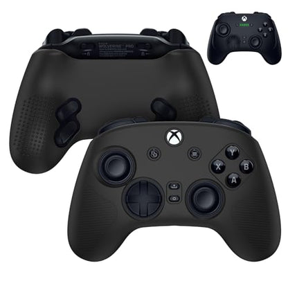 Silicone Grip Skin for Razer Wolverine V3 Gaming Controller, Protective Cover Compatible with Razer Wolverine V3 Pro Wireless, Gaming Controller Skin with Lanyard (BLACK) - color: BLACK