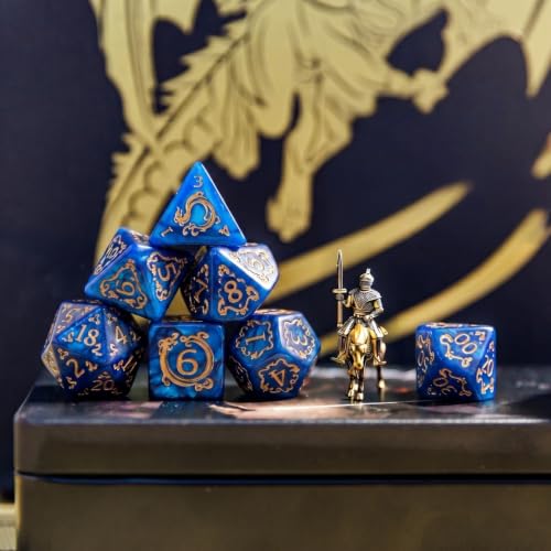 DND Dice Set 42 Pcs Polyhedral Dungeons and Dragons Rolling Dice for D&D RPG MTG Table Games Dice Bulk with Colorful Drawstring Bags and Dice Tray (Dragon) - color: Dragon