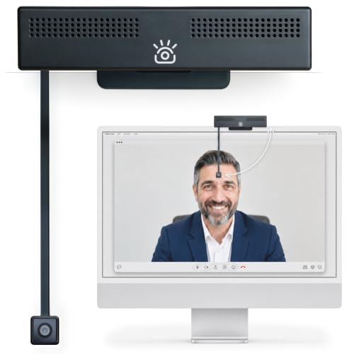 iContact Camera Pro 4K HD Webcam Charging | Eye Contact, Noise Cancelling Mic, Plug and Play USB for Mac & PC Zoom Certified, Works with Teams, Meet, and Video Calls
