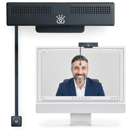 iContact Camera Pro 4K HD Webcam Charging | Eye Contact, Noise Cancelling Mic, Plug and Play USB for Mac & PC Zoom Certified, Works with Teams, Meet, and Video Calls
