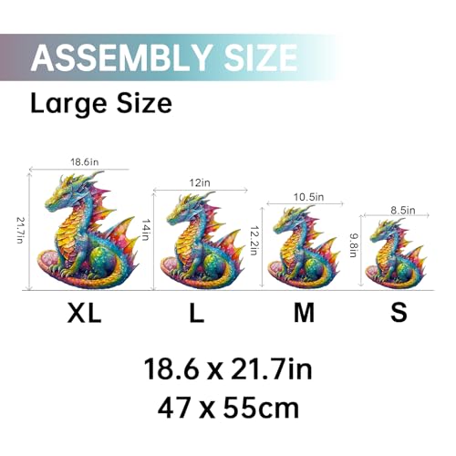 Jigfoxy Wooden Puzzles for Adults, Dragon Wood Puzzle for Adults, Unique Animal-Shaped Wooden Jigsaw Puzzle, Christmas Thanksgiving Gifts for Family and Friends (XL-21.7 * 18.6in-560pcs) - size: X-Large
