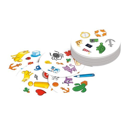 Asmodee Spot It! Classic Card Game (2024 Refresh) - Pocket Eco Edition, 5-in-1 Visual Perception Game for Quick Reflexes and Family Fun, Ages 6+, 2-8 Players, 10 Minute Playtime - style: New Edition