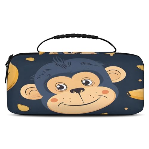 Adornori Monkey Carry Case Compatible with Nintendo Switch 2, with 20 Games Cartridges, Banana Portable Travel Carrying Case Pouch for Accessories & Games - color: Multicolor 10