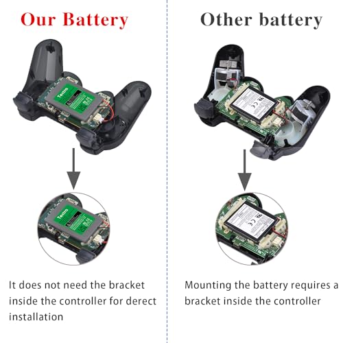 Tectra PS3 Controller Battery, LIP1359 Battery Compatible with Sony PlayStation 3 PS3 Dualshock 3 Controller CECHZC2E, CECHZC2U with USB Charging Cable