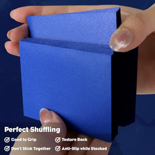 Wisdom Blue MTG Card Sleeves, Hypttior Dual Matte Textured 100 Card Sleeve with 100 Inner Sleeves for Standard Card, MTG, PKM, Baseball Card, Sports Cards - color: Wisdom Blue