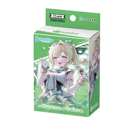 Hololive Official Card Game: Green Kazama Iroha Start Deck (SD06E) | 71-Card Pre-Constructed Starter Set with 50 Main Deck, 20 Cheer Deck & 1 Oshi Holomem Card
