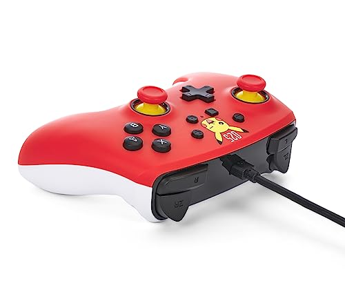 PowerA Nintendo Switch Wired Controller - Laughing Pikachu, Pokemon Switch Controller, Detachable 10ft USB Cable, Plug & Play, Officially Licensed by Nintendo - color: Laughing Pikachu