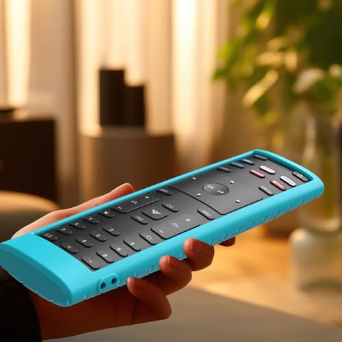 2PACK Case Cover for VIZIO XRT136 / XRT140 Smart TV Remote Control Silicone Skin Sleeve with Lanyard Glow in The Dark Green Blue - color: Green and Blue