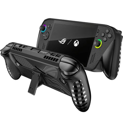 Protective Case with Kickstand for ASUS ROG Xbox Ally X 2025 - Shockproof TPU Cover with Stand, Non - Slip & Anti- Collision Handheld Game Console Accessories (Black) - color: Black