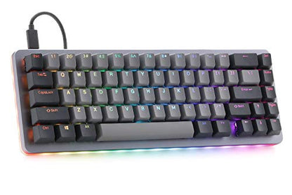 Drop ALT Mechanical Keyboard — 65% (67 Key) Gaming Keyboard, Hot-Swap Switches, Programmable Macros, RGB LED Backlighting, USB-C, Doubleshot PBT, Aluminum Frame (Cherry MX Blue RGB, Gray) - color: Space Gray, style: Cherry MX Blue RGB