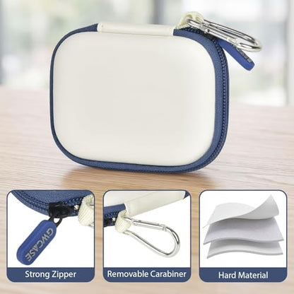 GWCASE Hard Case for Tangem Crypto Wallet, 2-3 Cards, Carabiner, White | EVA Hard Shell with Scratch-proof Lining; Elastic Band; Carabiner for EDC;Dustproof, Dplash-resistant;Box Only - color: White