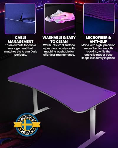 Arozzi Arena Gaming Desk Pad D006 | Full Desk Mouse Pad, Washable Desk Mat, Anti-Slip Rubber Base, Water-Resistant Surface - color: D006