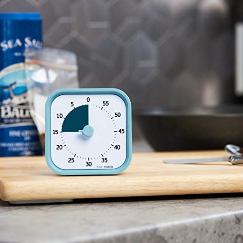 Time Timer MOD 60-Minute Visual Timer, Home Edition, Silent Operation, Study Tool for Homeschool and Office Use (Lake Day Blue) - color: Lake Day Blue, style: Timer