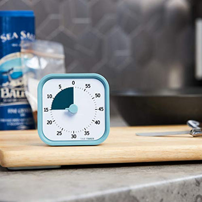 Time Timer MOD 60-Minute Visual Timer, Home Edition, Silent Operation, Study Tool for Homeschool and Office Use (Lake Day Blue) - color: Lake Day Blue, style: Timer