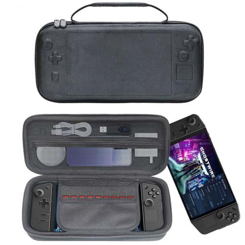 Hesupy for Legion Go Case Storage Bag, EVA Protective Cover Bag Shockproof Travel Carrying Case with 9 Game Card Slots for Legion Go Handheld Gaming Console