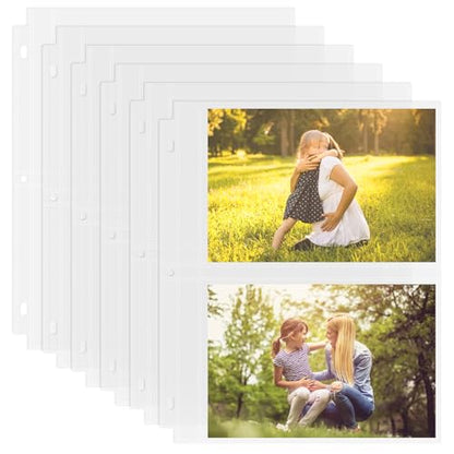 100 Pack 5 x 7 Photo Sleeves for 3 Ring Binder(200 Pictures) | Heavy-Duty Archival Photo Page Protectors, Clear Picture Album Refill Pages Holds, Acid-Free - size: 5x7inch-2pocket, style: 100 pack
