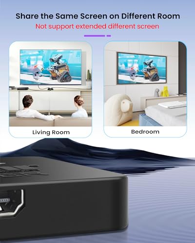 avedio links 8K HDMI Splitter 1 in 2 Out w/ 4ft 8K Hdmi Cable, Mirror Only | Not Extended Display, 4K@120Hz HDMI 2.1 Splitter for Monitor, TV, Support HDCP2.3, 48Gbps, VRR, ALLM, Dol-by Vision & Atmos