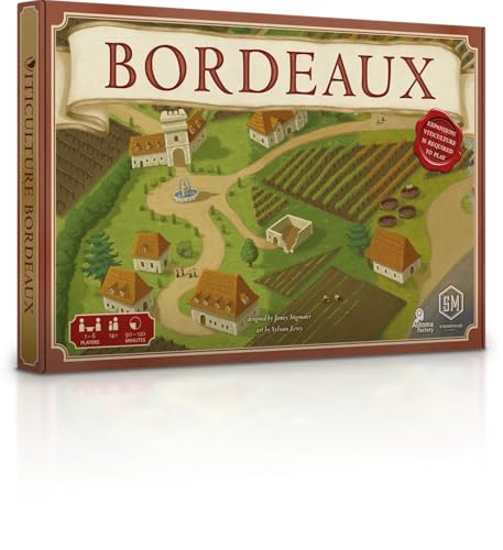 Stonemaier Games: Viticulture: Bordeaux Expansion by Jamey Stegmaier | Add to Viticulture (Base Game) | A New Board Featuring Updated Graphics, Layout, and New Mechanism | 1-6 Players, 90 Mins