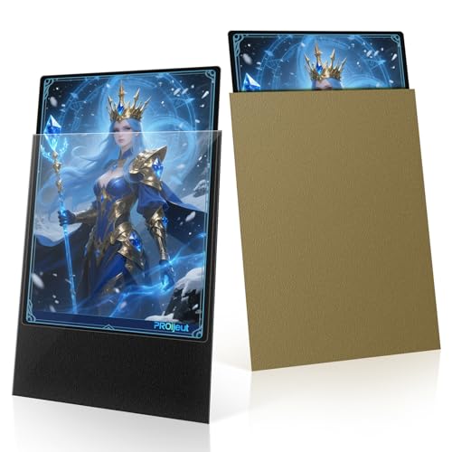 200 Pack Card Sleeves, Matte Dual Trading Card Sleeves with Opaque Back & Smooth Shuffle, Tear Resistant Card Protectors for MTG, TCG and Game Cards (Truth Brown) - color: Truth Brown, size: 200 Pack